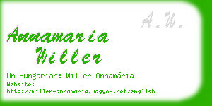 annamaria willer business card